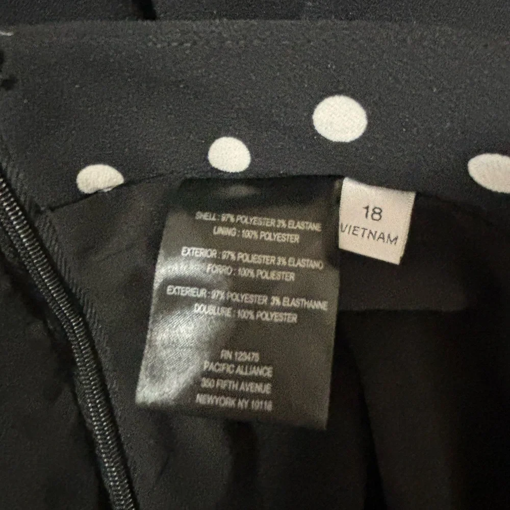 Tahari ASL Polka Dot Fit & Flare Pocketed Midi Skirt 18